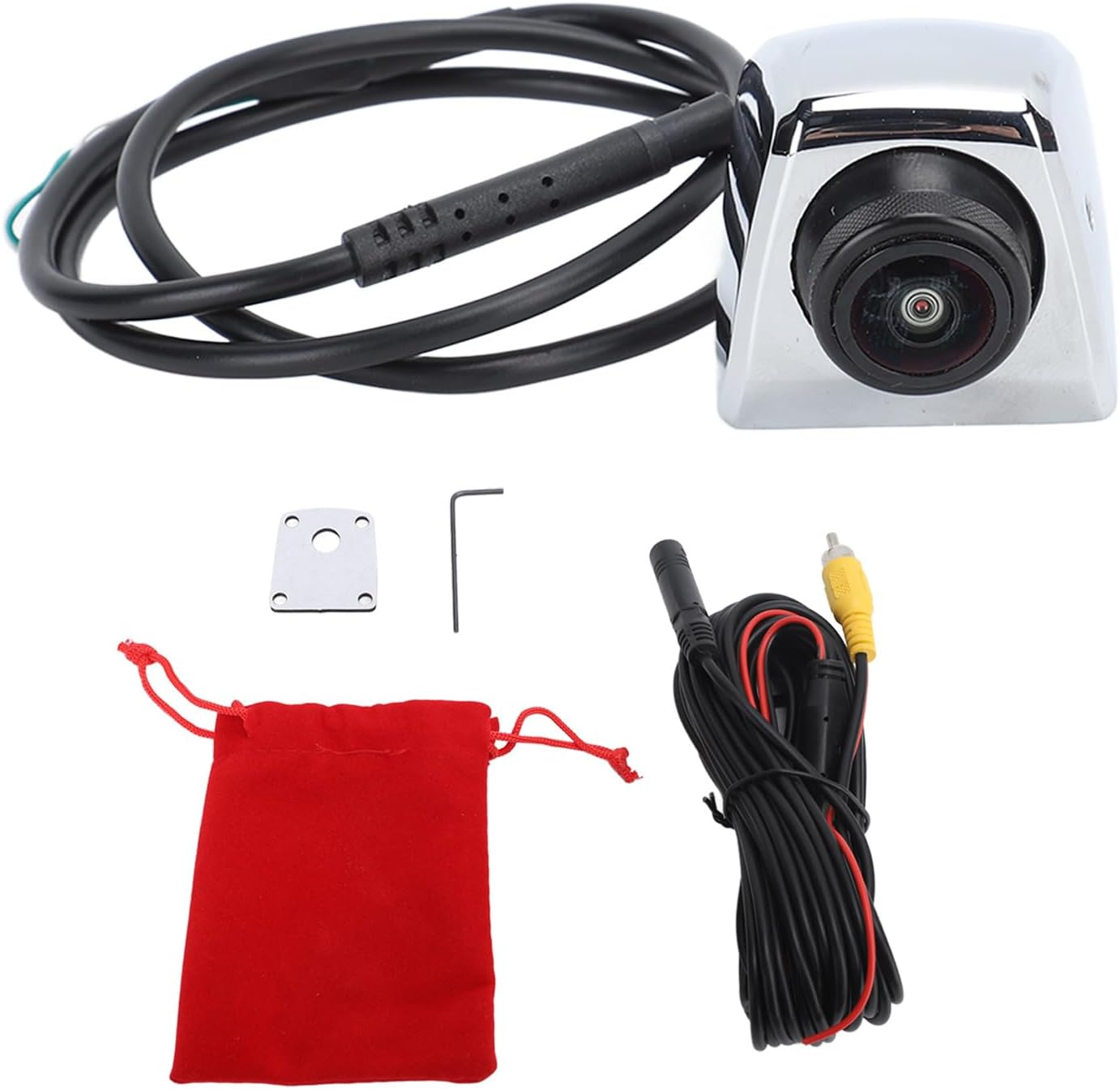 Reverse Rear Cam, Backup Camera Clear Image 12 to 24V Night Vision 360 Degrees Rotatable for Suvs for Trucks for Boats (CAM980‑C Chrome) image number 2