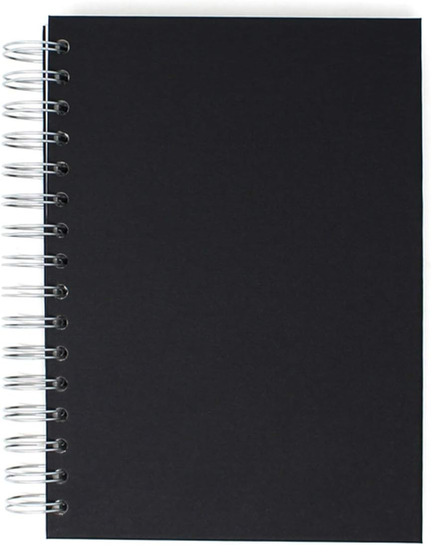 Artway Studio &ndash; Spiral Bound A5 Sketchbook &ndash; Portrait - 96 Sides/48 Pages of 170Gsm Cartridge Paper &ndash; Black Hardback Sketchbook image number 5