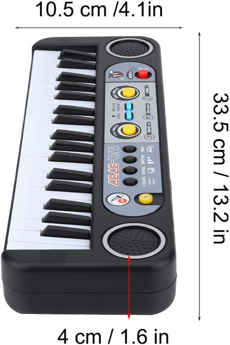 37-Key Electric Piano Keyboard Portable Indoor/Outdoor Playing Digital Key Board Piano Musical Instruments Kids Toy with Microphone, Musical Instruments Toy, Birthday Gift for Kids image number 3