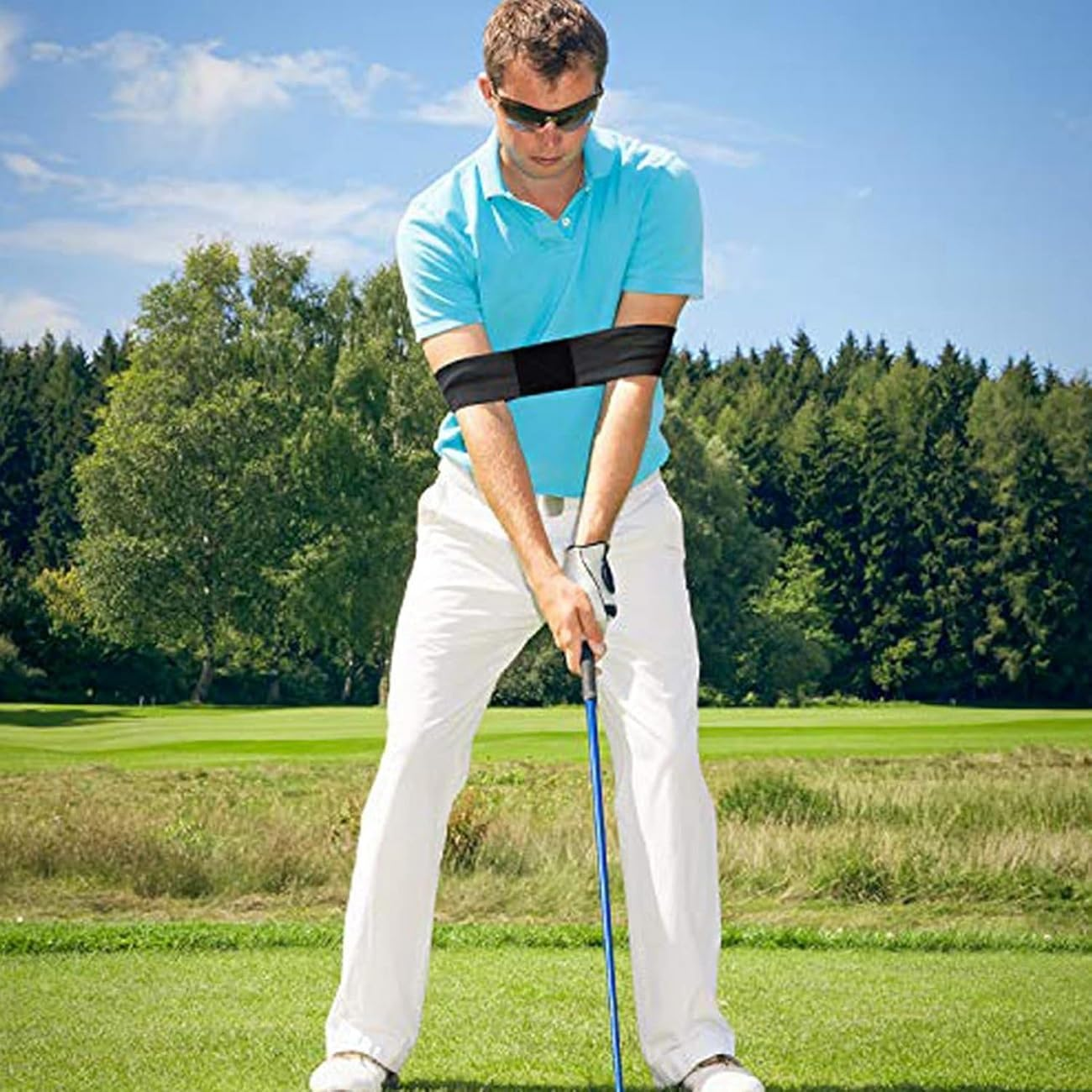 WADY Pro Golf Swing Arm Band Trainer, Golf Swing Connection Band for Beginners, Swing Correcting Arm Band Training Aid to Improve Golf Swing Consistency & Posture