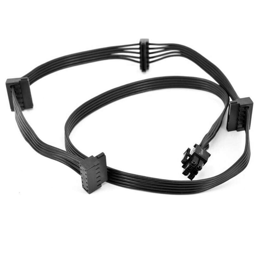 Gintai 6 Pin to 4X SATA Drive Cable Replacement for Corsair Hx1200 RM1000X RM850X Rm650X Rm550X RM750X