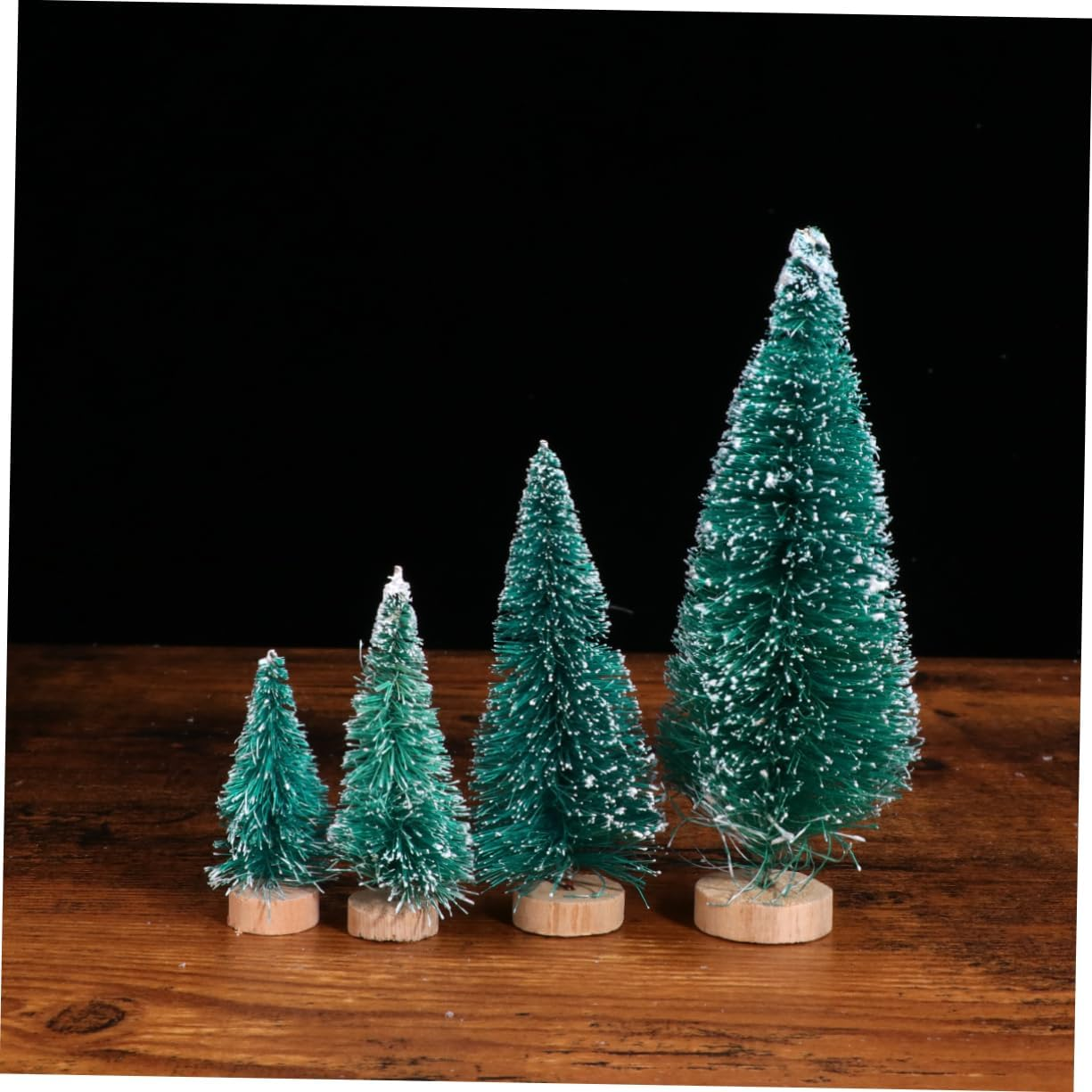 34Pcs Miniature Christmas Tree Ornaments Lifelike Design Stand Christmas Decor for Home and Parties