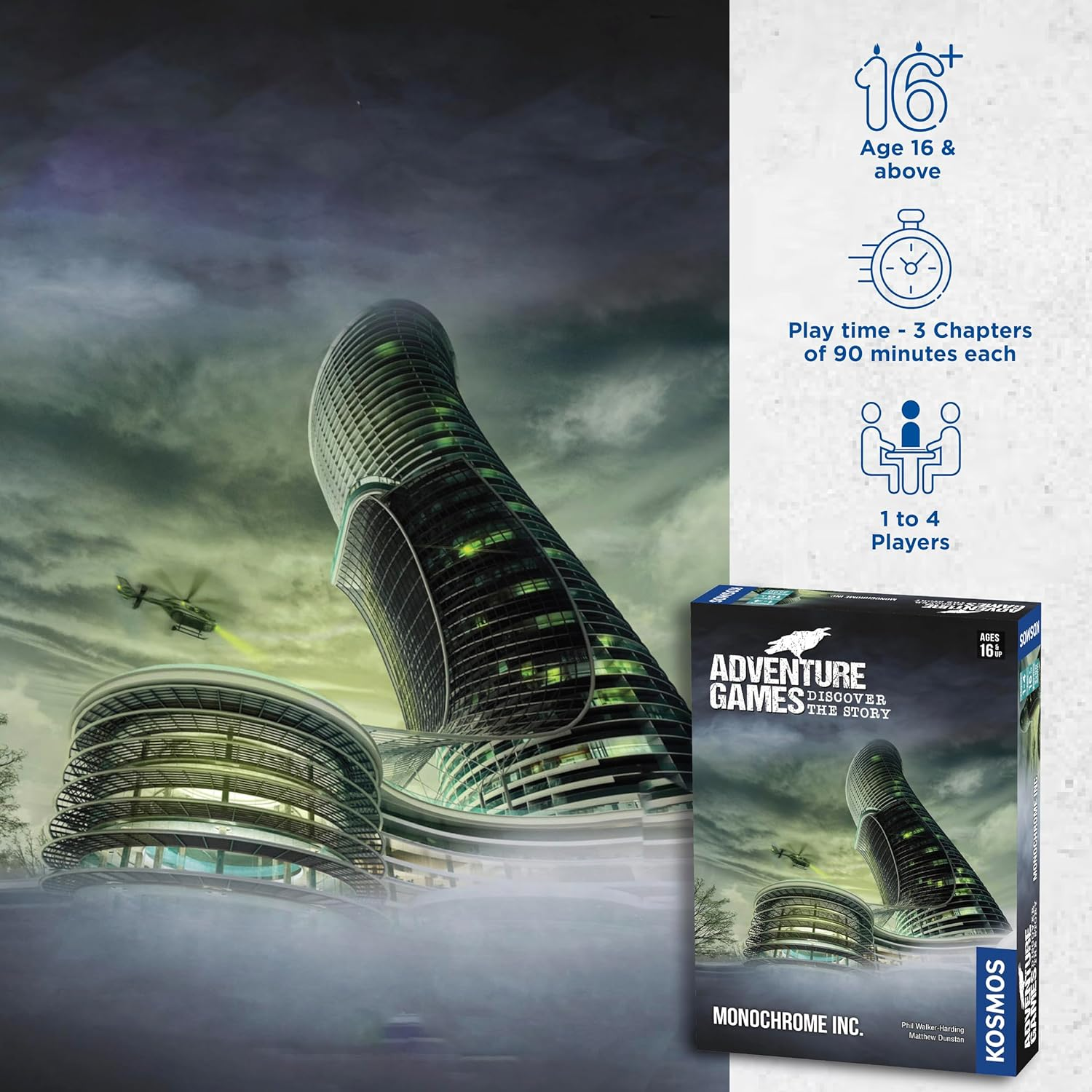 Thames & Kosmos 695132 Adventure Games- Monochrome Inc Card Games image number 2