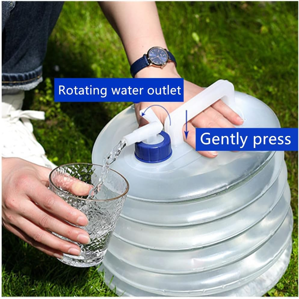 Portable & Folding Water Bucket Collapsible Water Container with Tap Camping Water Containers Water Carrier Camping Accessories Free Perfect for Caravans Camping Hiking Travel BBQ Travel Outdoor（15L） image number 4