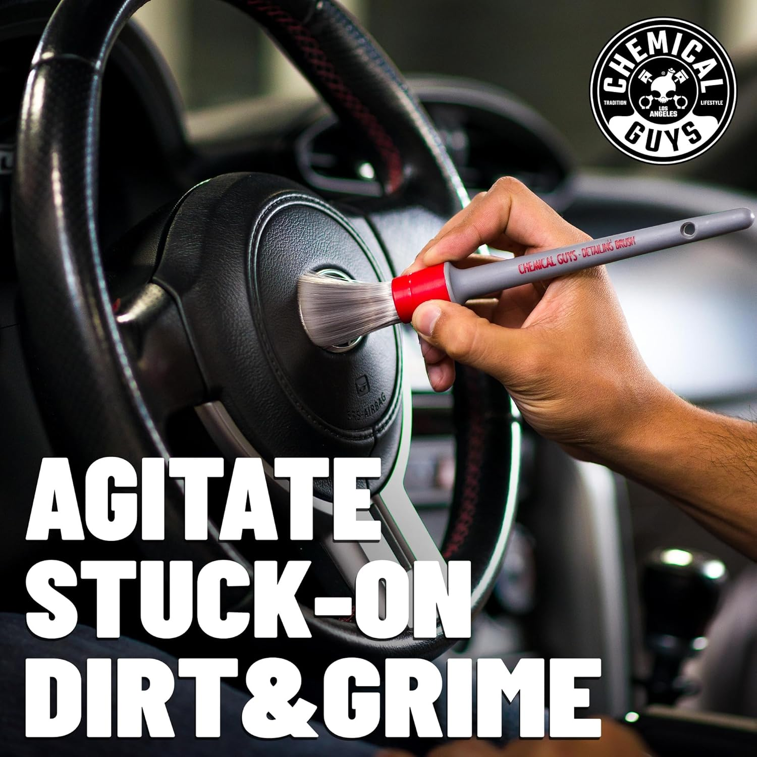 Chemical Guys All in the Details Interior Detailing Brush Set (3 Pieces) image number 6