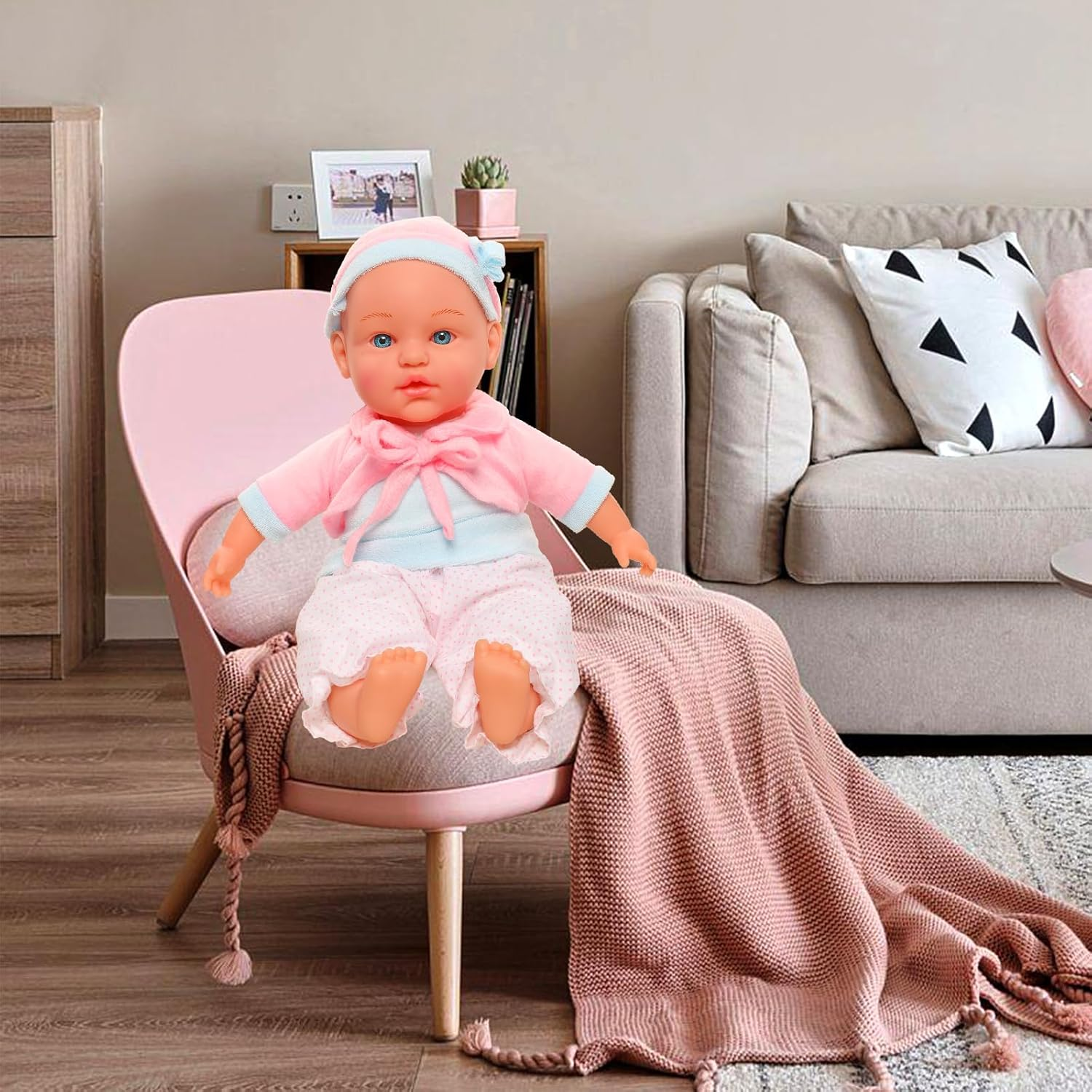 Barwa Baby Doll 15 Inch Soft Body Doll with Cute Doll Clothes, Soft Body, Cute Doll Outfits, 38 Cm Soft Bodied Dolls for Children from 3 Years image number 4