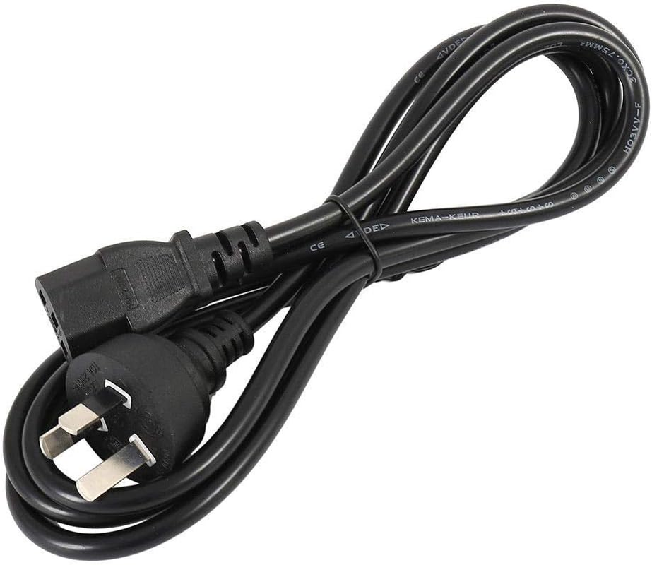 AU 3 Pin Mains Power Lead Cable Cord Compatible with PC Laptop Monitor Desktop Printer image number 2