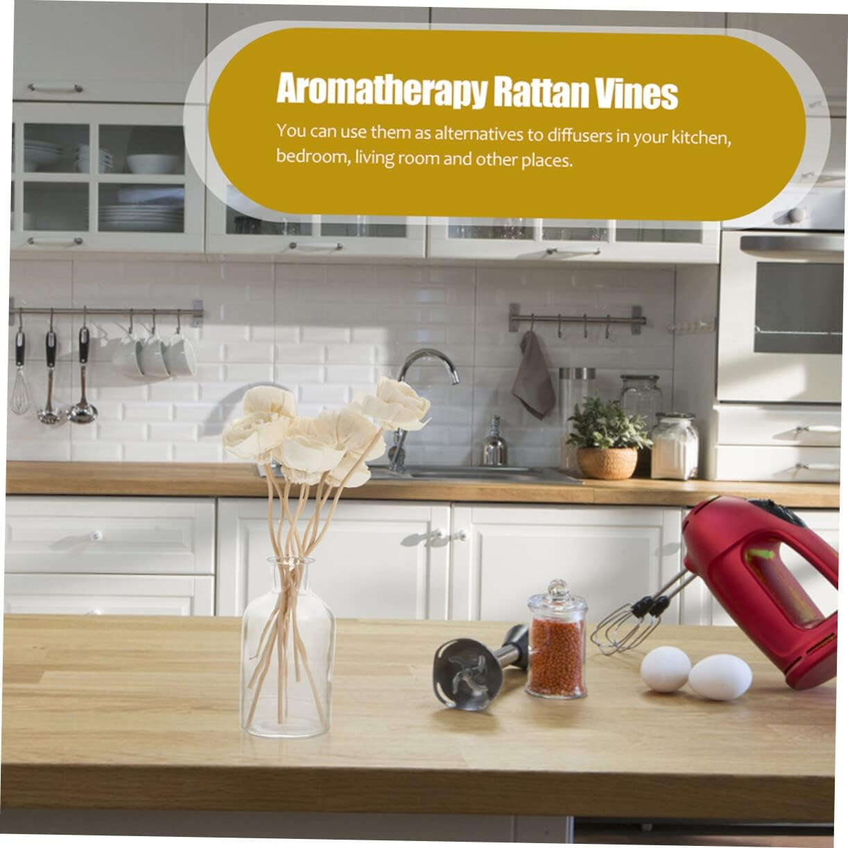 Veemoon 9Pcs Essential Oil Diffuser Sticks Aromatherapy Reed Diffuser for Wedding Decor image number 2