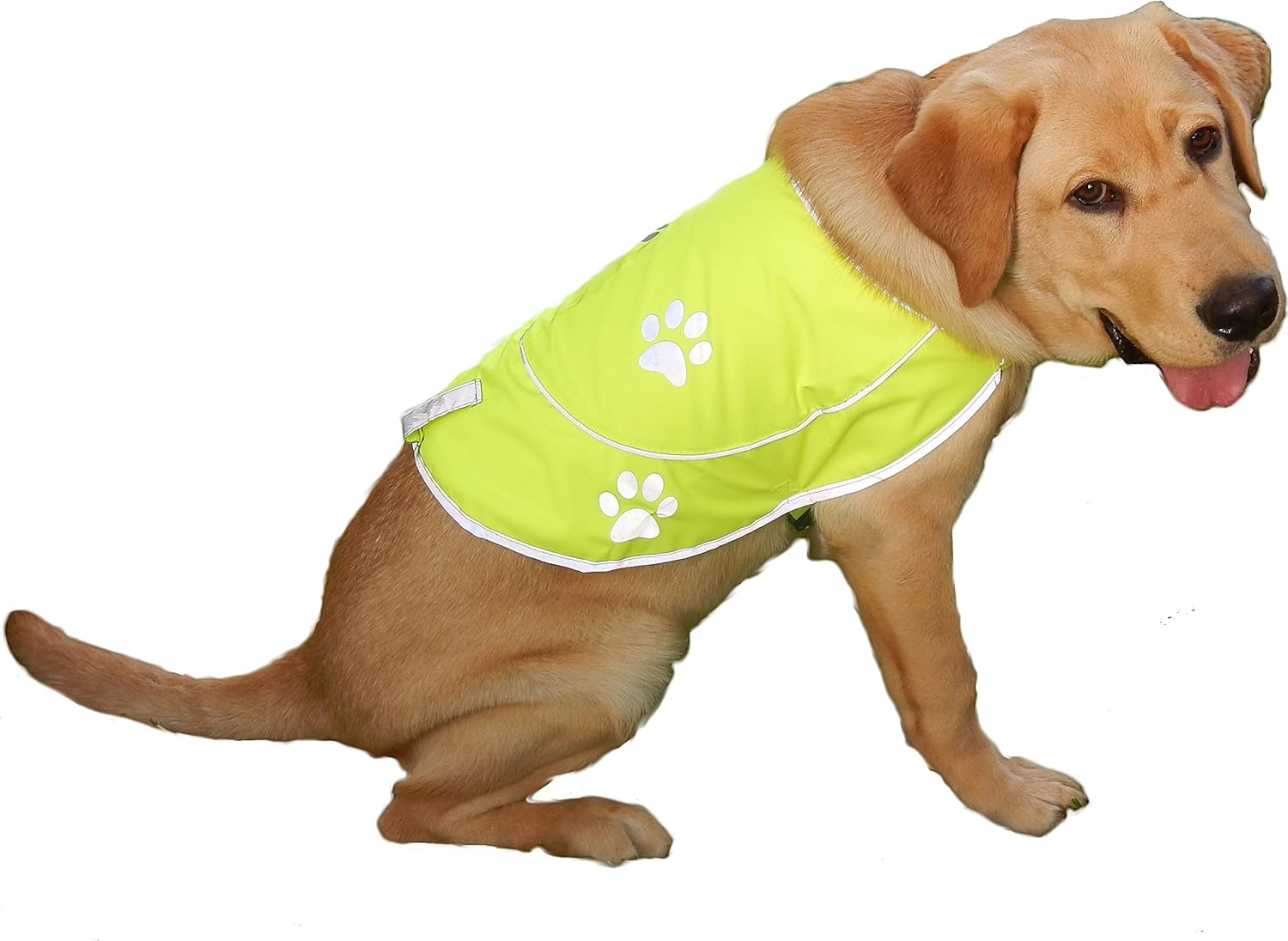 Dog Safety Reflective Vest -Hunting Waterproof Yellow Vest for Best Visibility at Day and Night with Claps, Connectors Comfortable Adjustable Size Size XL - Yellow Color (XL, Yellow) image number 7