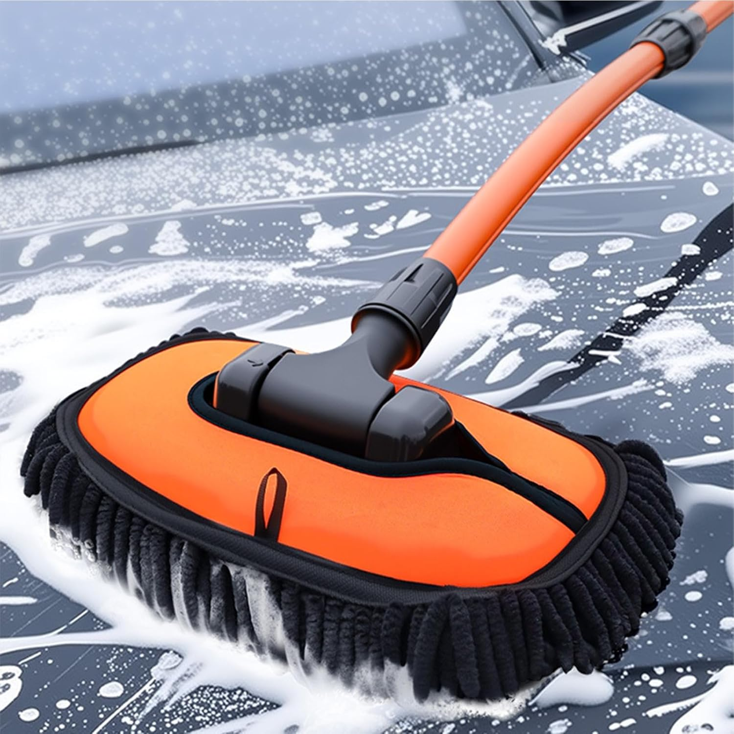 Car Mop - Car Cleaning Care Brush - Long Handle No Scratch Extendable Duster for Auto Automotive Dirt Truck Detailing Vehicle Dust Washing image number 6