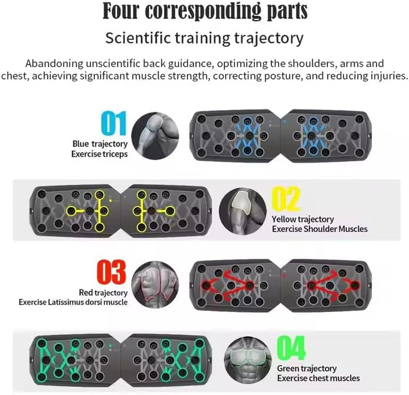 Bushora Push up Board-Push up Board Men- Foldable Portable Exercise Equipment, Multi-Function Strength Training Board for Men and Women image number 6