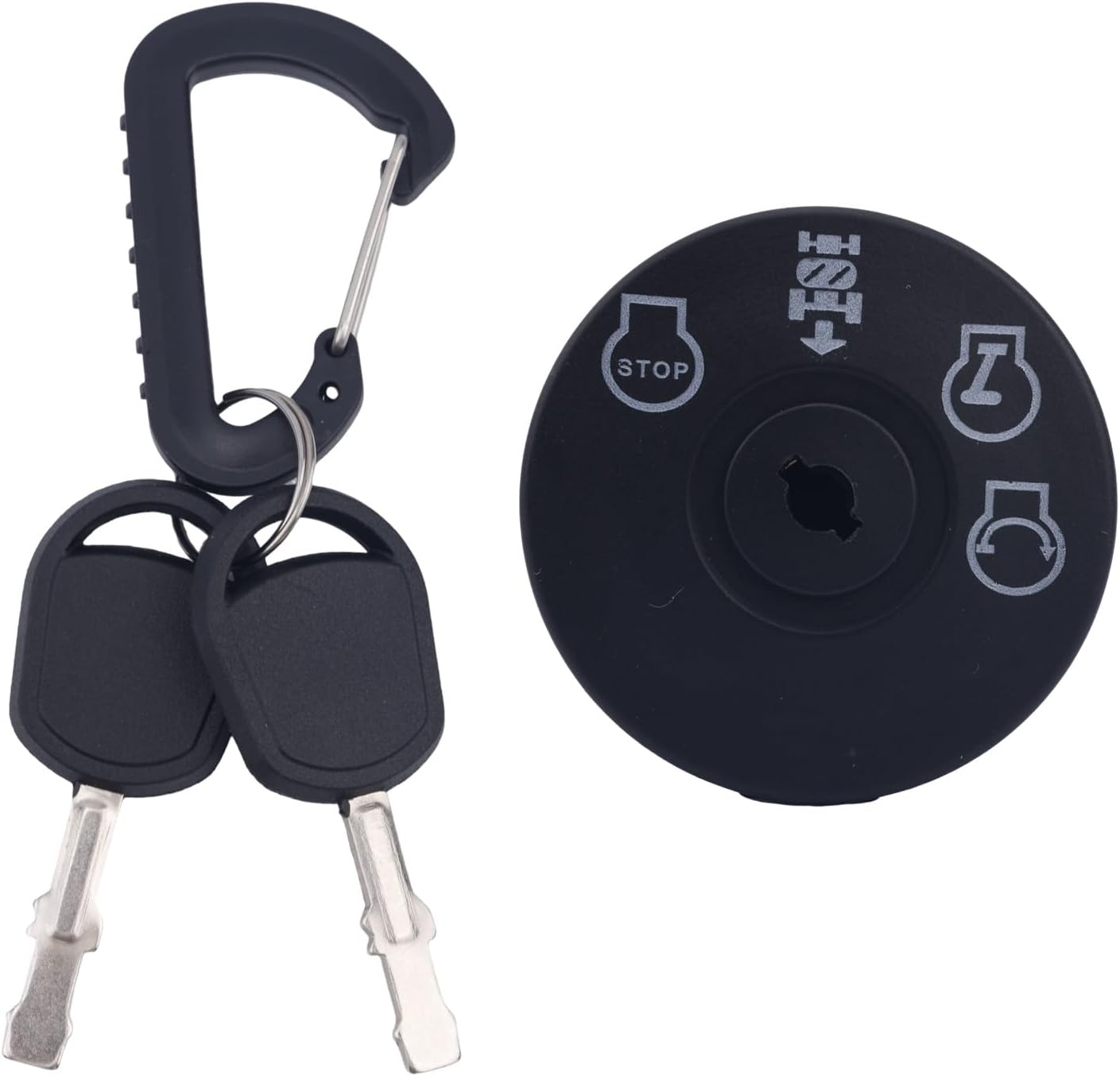 532193350 Ignition Switch with 2 Keys, 4 Position 7 Terminal Ignition Starter Switch Replacement Compatible with Craftsman Husqvarna Poulan MPN, Replaces 532193350, 193350, 690049P1 image number 1