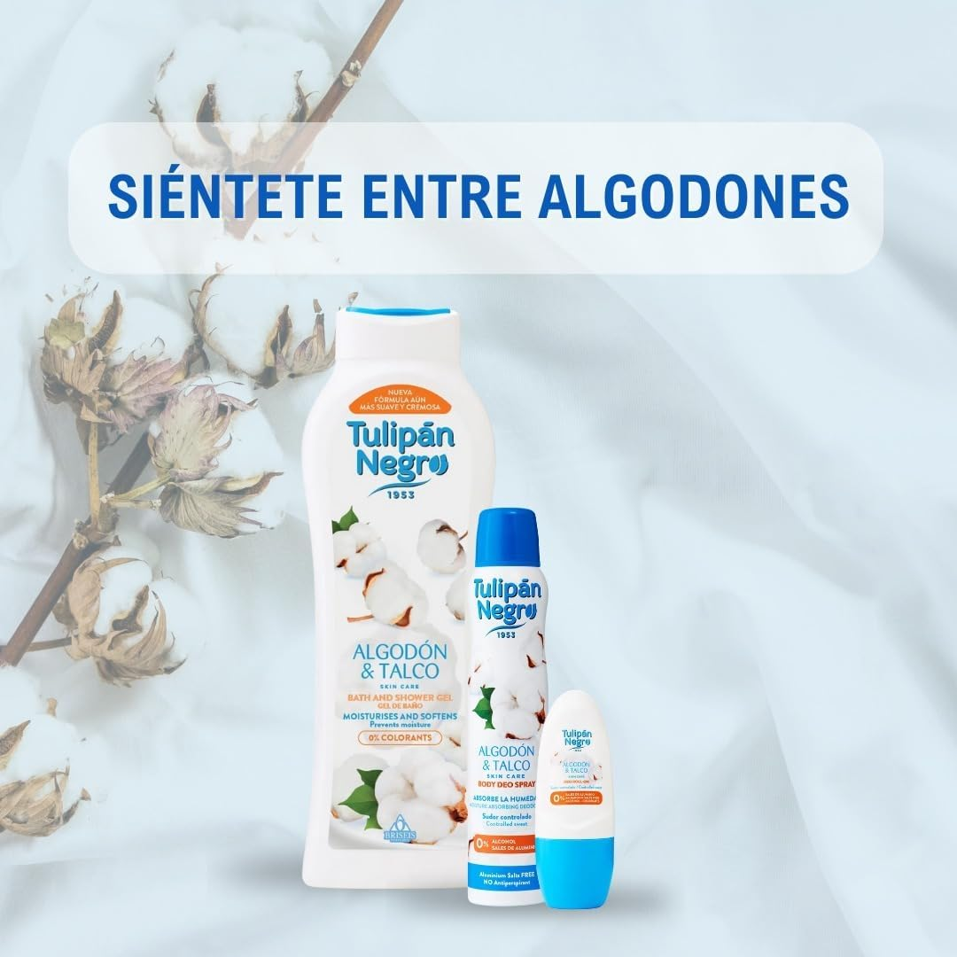 Tulipan &ndash; Black Cotton and Powder Bath & Shower Gel 600 Ml + 20% Free Women image number 2