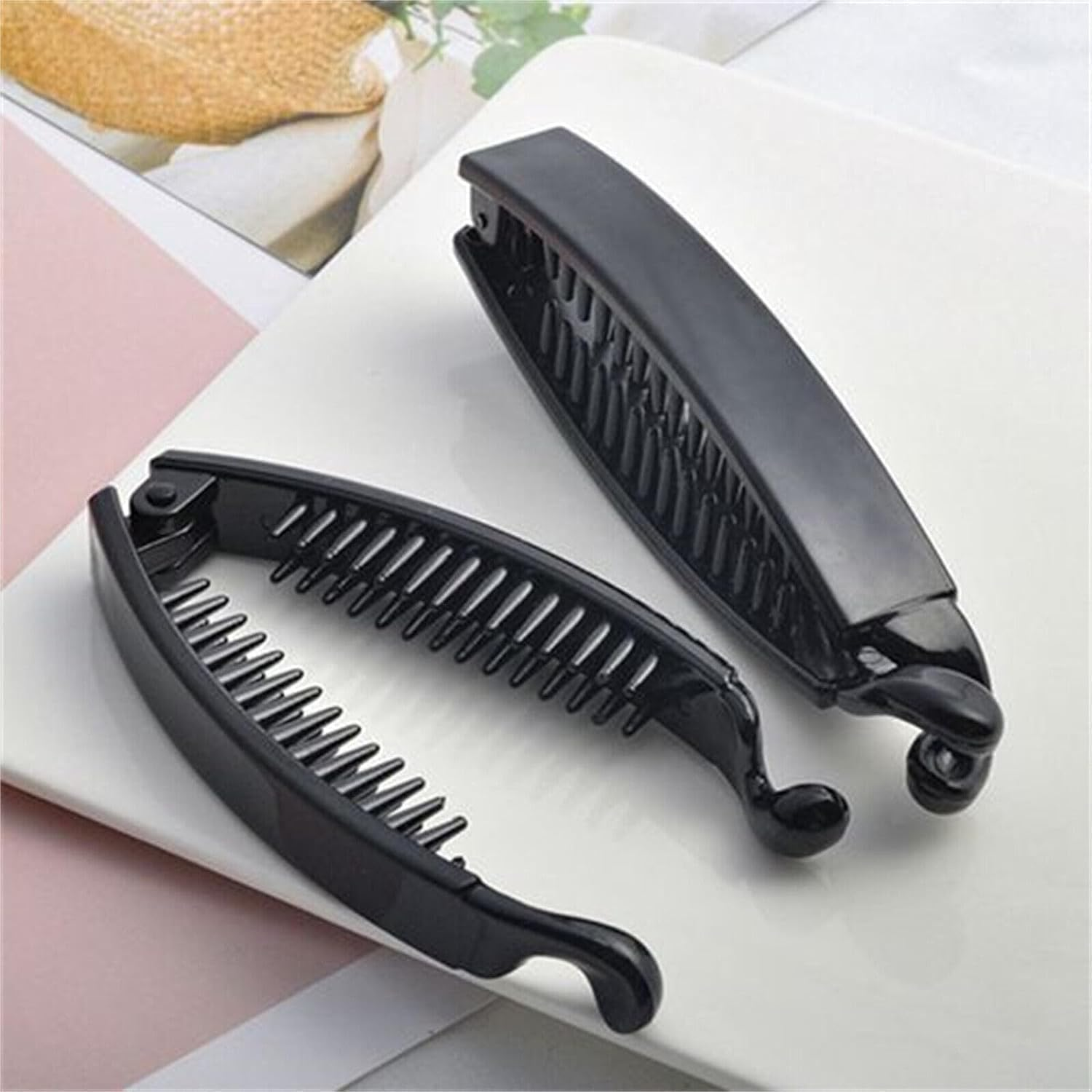 1Pc Black Woman'S Banana Hair Clips Twisted Clips Hair Clips Hairpins Hair Accessories image number 6