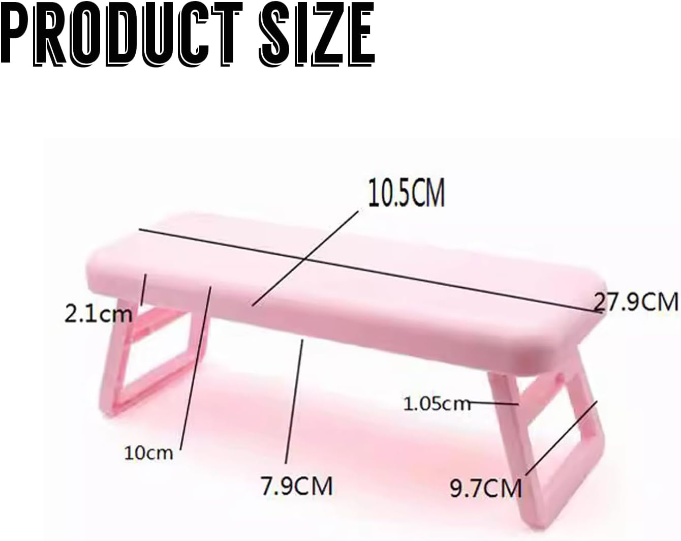 Hand Rest, Nail Salon, Foldable Holder, Non-Slip Manicure Hand Cushion for Beauty Salons and Home Manicure, Foldable Nail Armrest Cushion, Nail Care, Pink image number 2