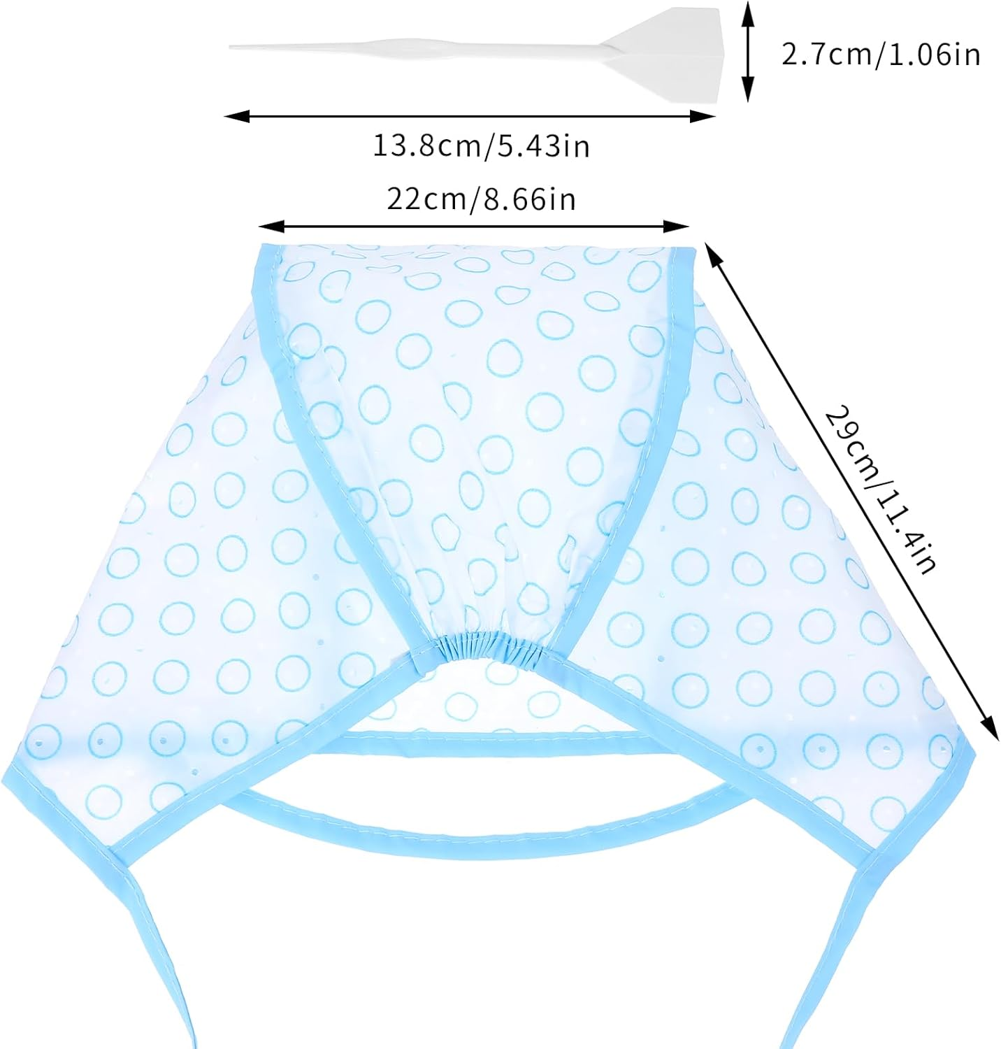 Set of 6 Highlight Hood Set, Adjustable Colouring Highlighting Cap, Hair Highlight Cap with 2 Plastic Hooks, Highlight Hood Hair Dyeing Accessories for Salon Home Use Dyeing Hair Hairdressing Tool image number 3