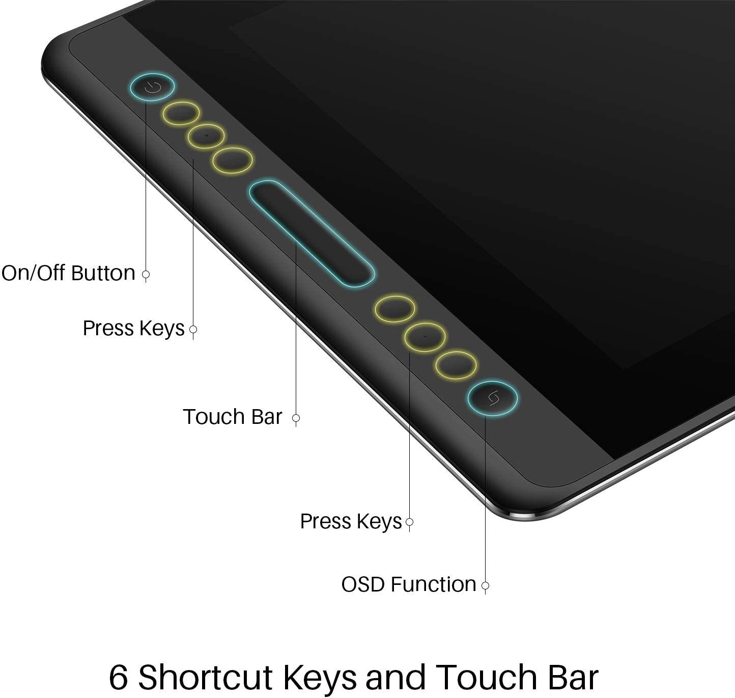 HUION Kamvas Pro 16 Drawing Tablet 15.6 Inch Pen Display Graphic Tablets with Screen, Full-Laminated Technology 8192 Levels Pen Pressure 120% Srgb, Compatible with Chromeos, Windows and Macos image number 4