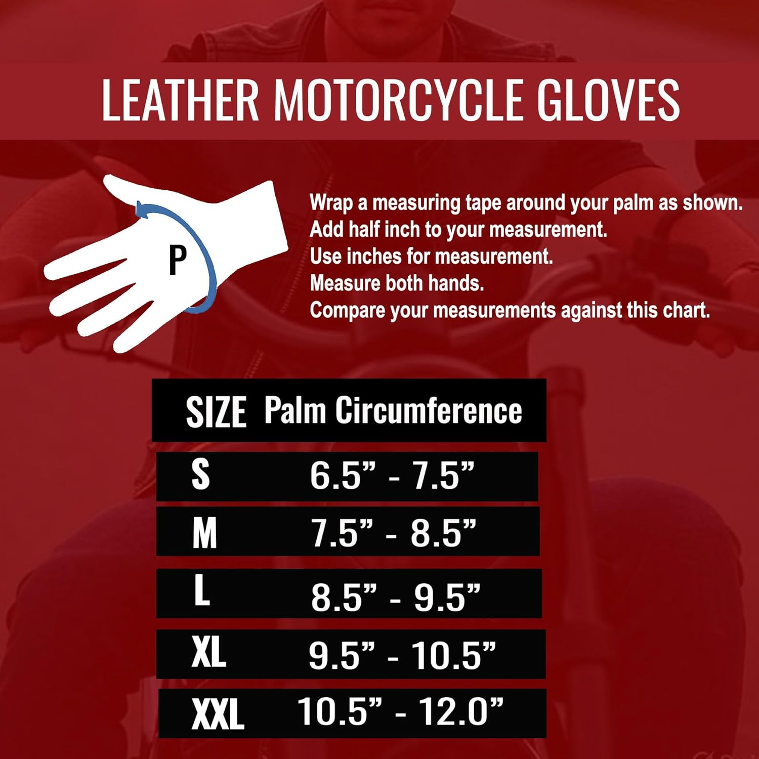 New Thinsulate Motorcycle Leather Full Gloves Black S image number 4