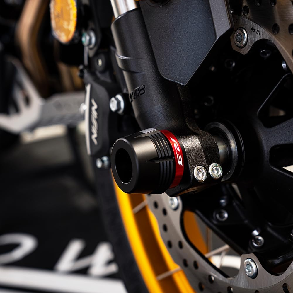 MOWOK Fit for YAMAHA R3 YZF-R3 YZFR3 2015-2024 2025 Motorcycle Accessories Frame Sliders Front Rear Wheel Axle Fork Slider Crash Protector Protection (Blue)