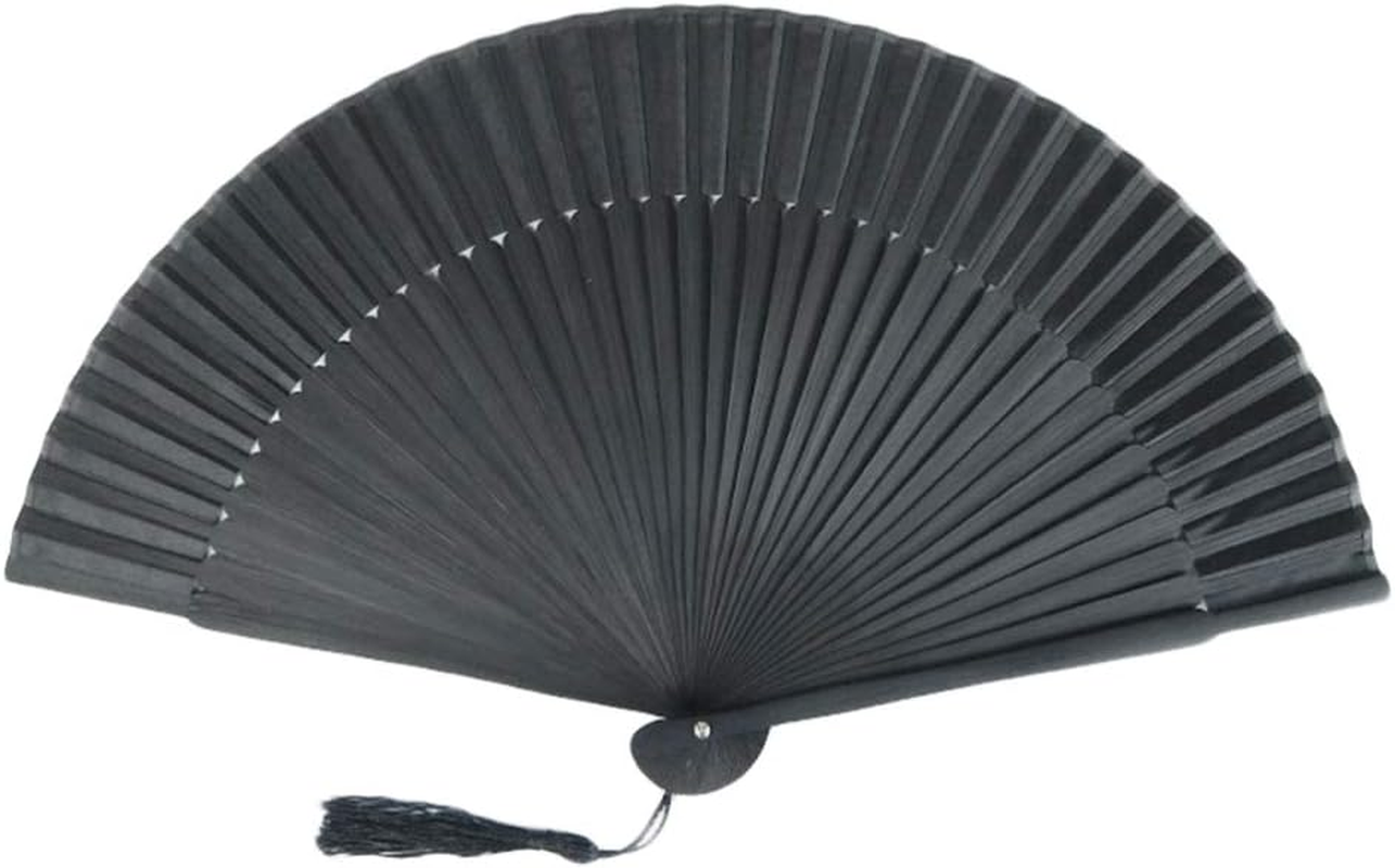 SEWACC 1Pc Handheld Chinese Folding Fan Bamboo Fan for Weddings Parties and Decorative Use Includes Storage Bag Elegant Design for Men and Gentlemen