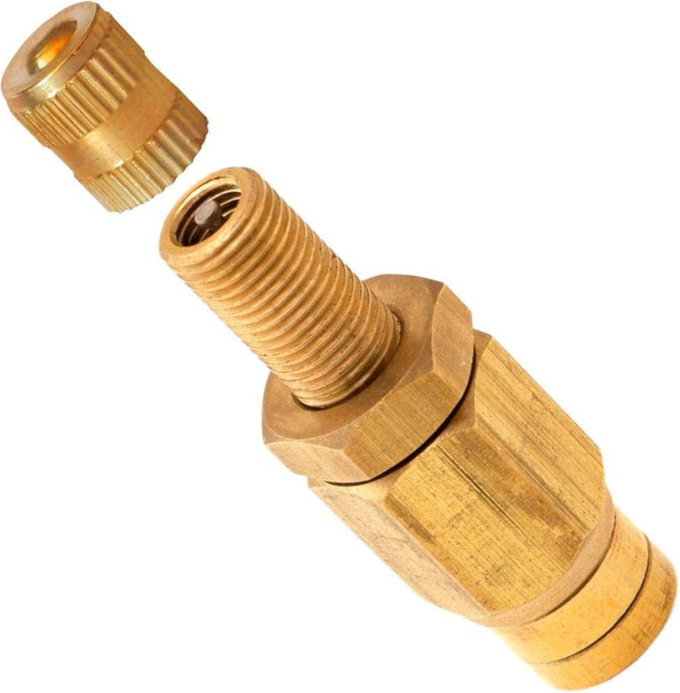 Vixen Air Schrader Inflation Valve with Push to Connect (PTC) for 1/4" OD Air Line VXA1014 Schrader Valve for 1/4 OD Hose PTC (2 Pack) image number 1