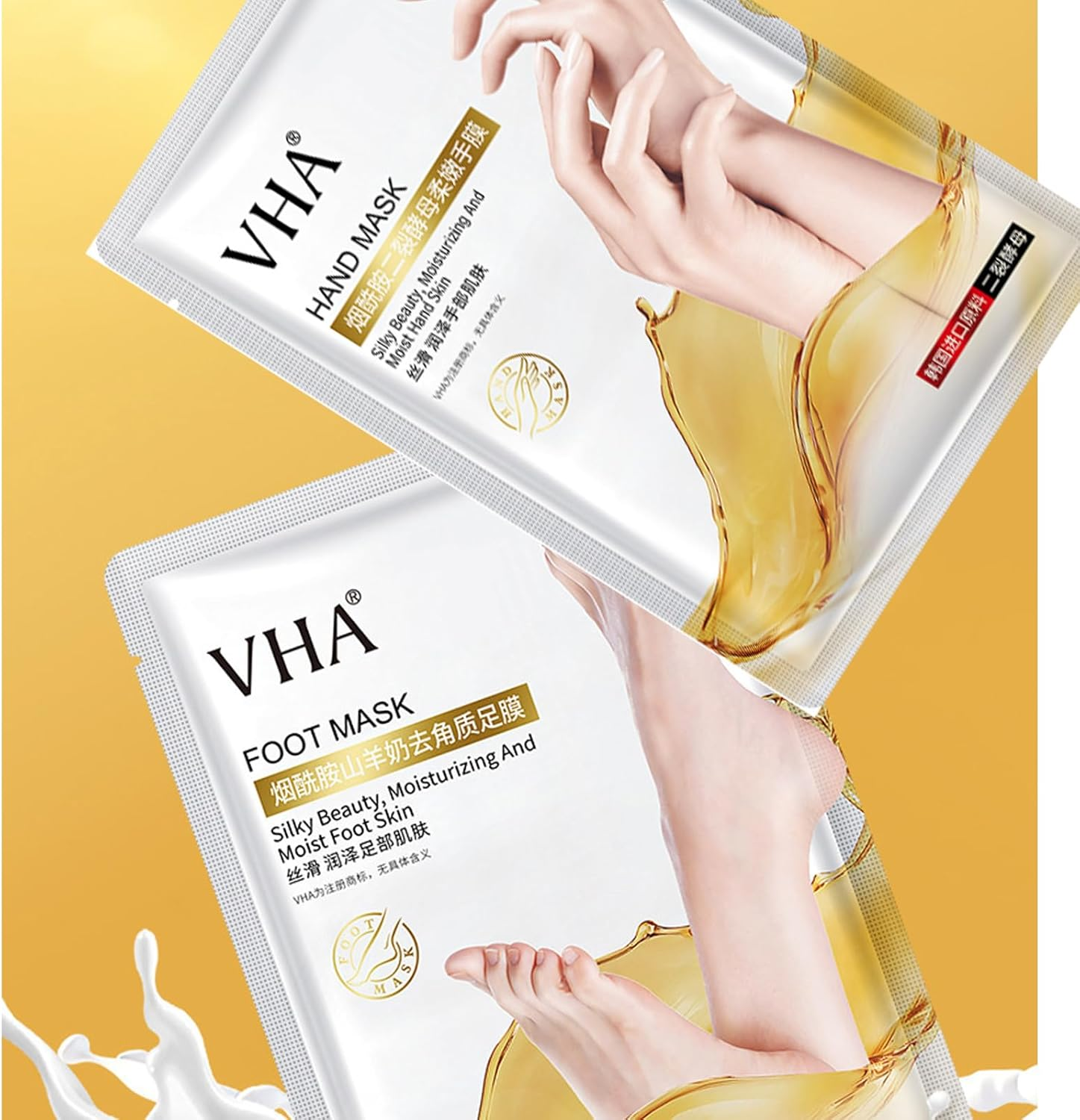 Moisturizing and Nourishing Hand and Foot Masks, 6-Piece Set Suitable for Dry and Cracked Hands and Feet image number 1