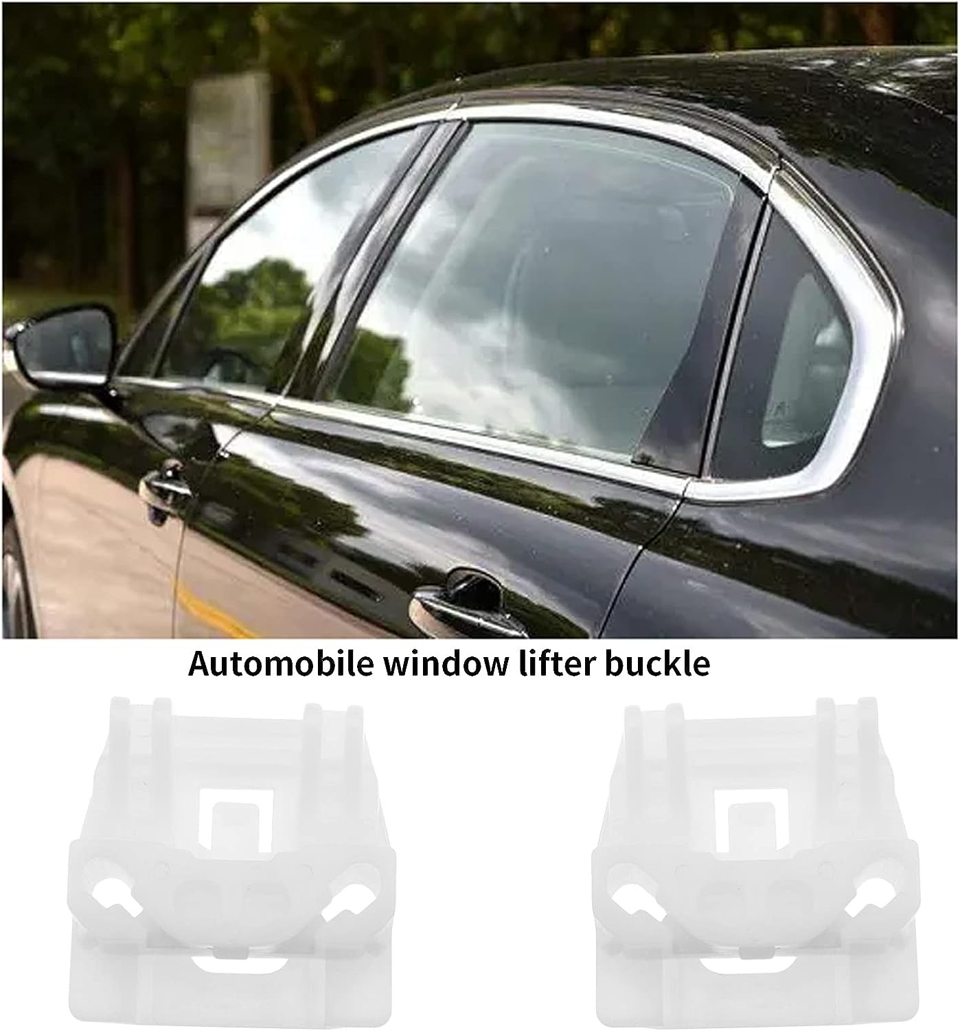 4Pcs Window Regulator Clips 1J3837461 Compatible with GOLF MK4 Left&Right Car Window Glass Lifter Clips Replacement Plastic image number 4