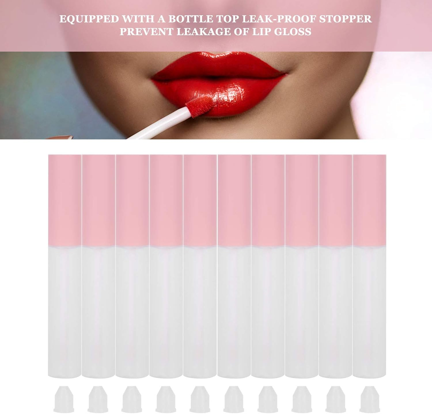 Lip Balm Tubes, Empty Lipstick Tubes Lip Gloss Tube Lip Gloss Tubes, Cosmetics Containers Brush Lipstick Body Balms for Home DIY Use Professional Beauty Salons image number 4