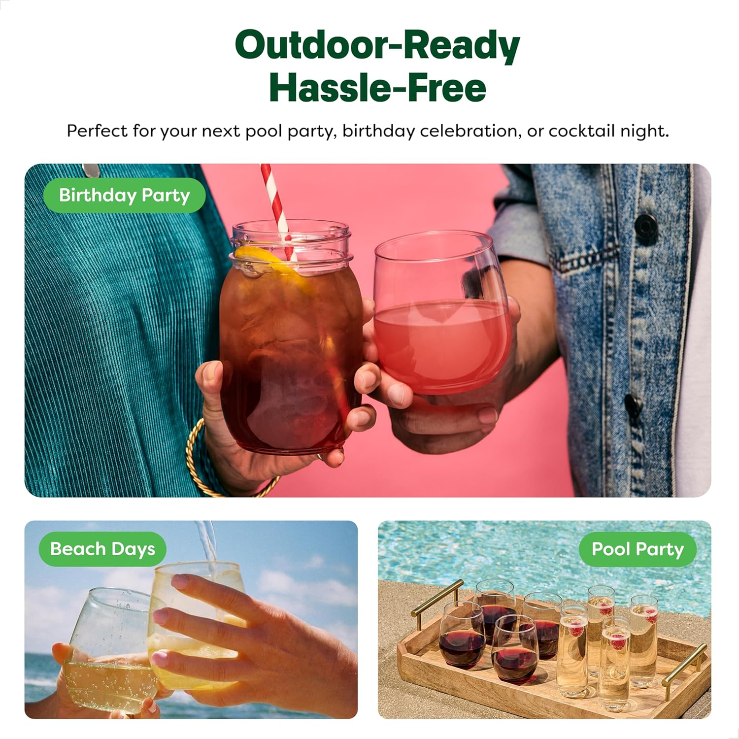 TOSSWARE POP 6Oz Flute Jr Set of 12, Premium Quality, Recyclable, Unbreakable & Crystal Clear Plastic Champagne Glasses, 12 Count (Pack of 1) image number 5