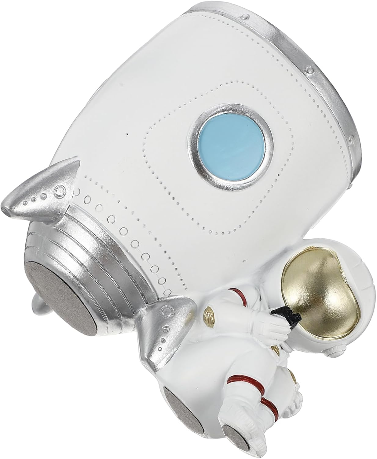 NUOBESTY Resin Astronaut Rocket-Shape Pen Holder Storage Desk Organizer for Home Office Ergonomic Desk Accessory image number 4
