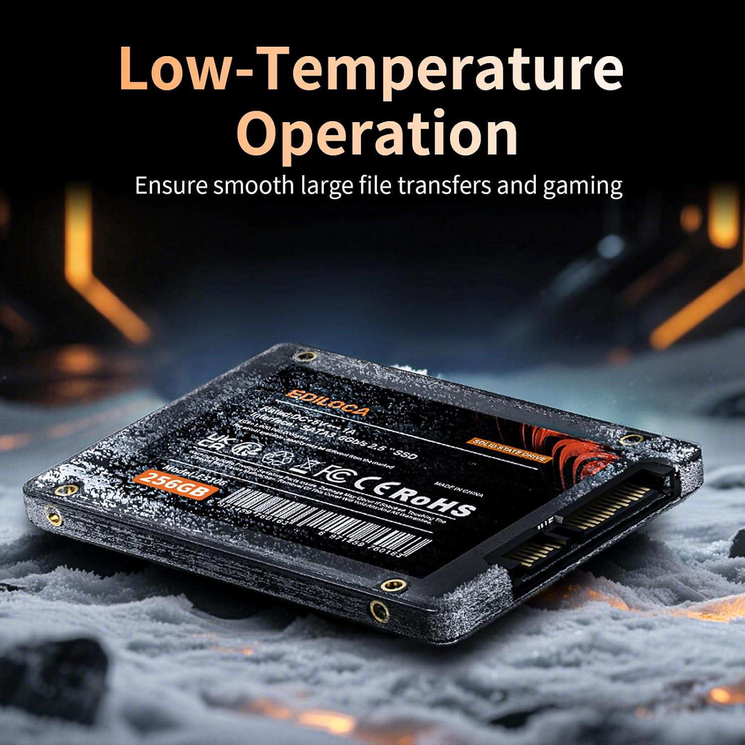 256GB SSD Internal Solid State Drive 2.5" SATA III 6Gb/S, 520Mb/S Read Speed 3D TLC NAND, 256GB SATA SSD Pc/Laptop Upgrade, Shock-Resistant & Drop-Proof(Es106) image number 5