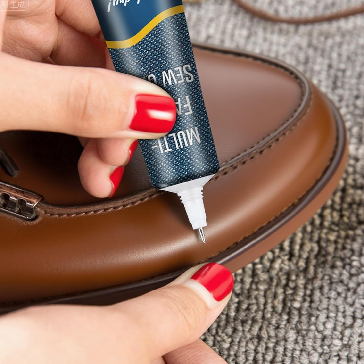 Glue with Clips and Scraper, Super Glue for Clothing Repair and Decoration, Includes Applicator Tools for DIY Crafts, Patches, Doll Repair and Emergency Fixes, Shoe Cleaning Set image number 5