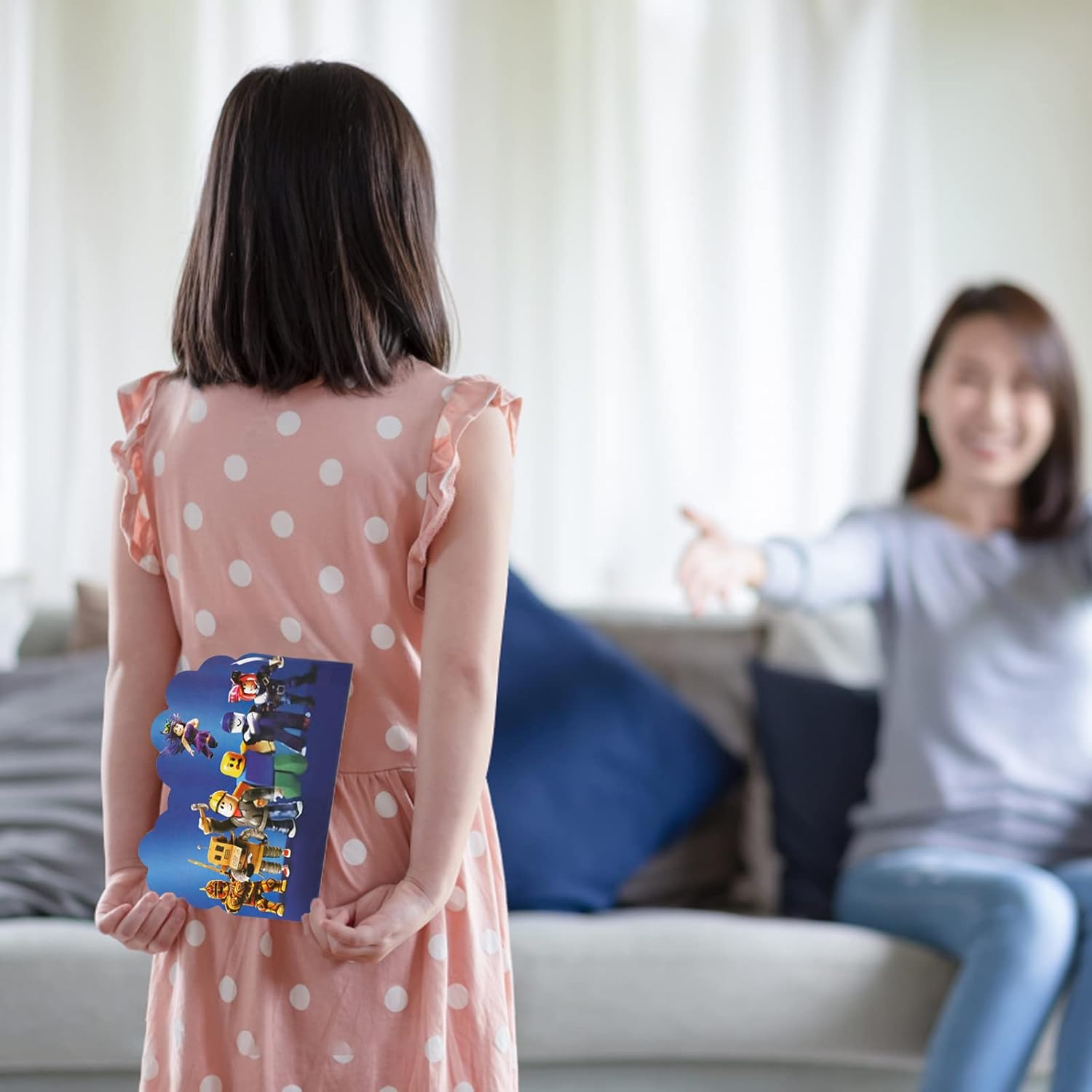 FAMILIO Pack of 40 Roblox Invitation Cards Caricature Children'S Invitation Cards Roblox Themed Party Invitation Cards for Children Girls Boys image number 2