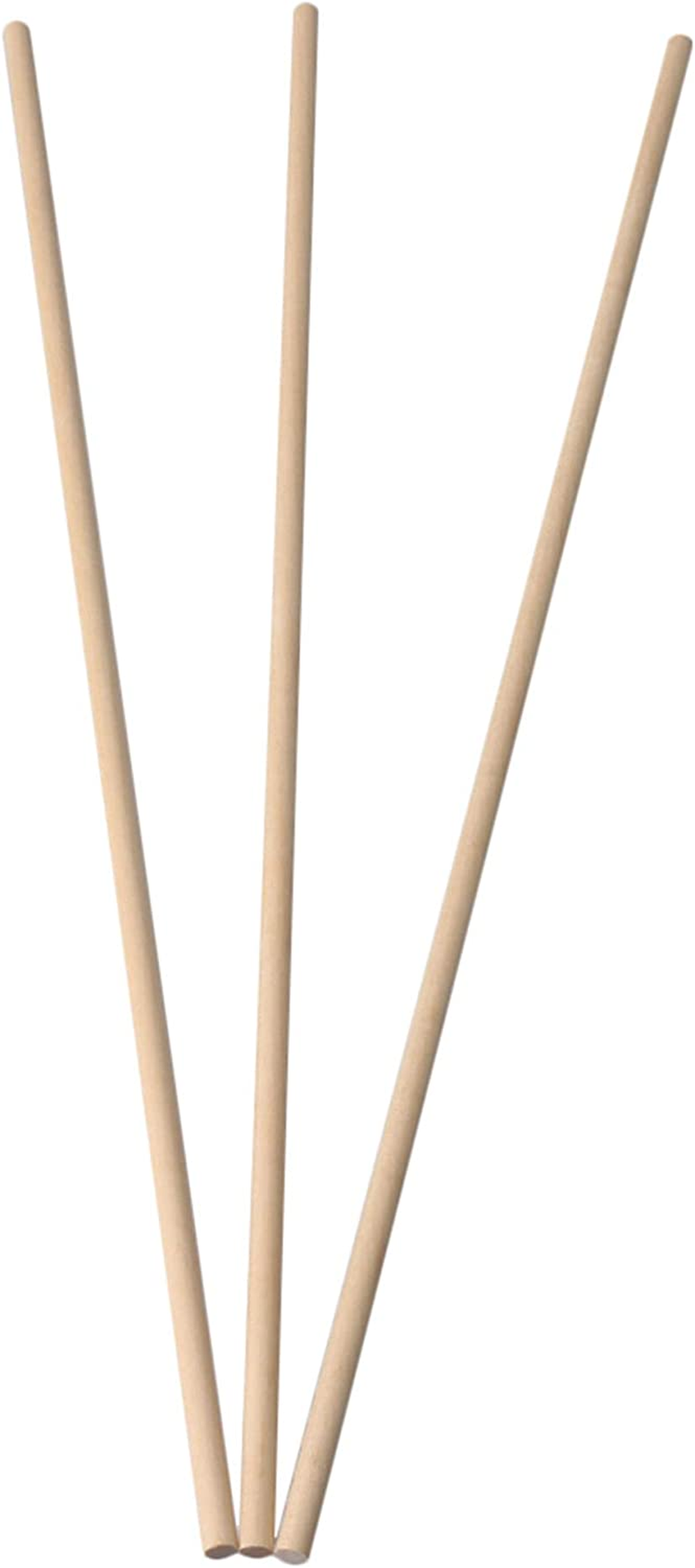 BQLZR 30.5Cm Length 5Mm Dia round Birch Wood Sticks Wooden Dowel Rods for Lollies Craft Building Architectural Model Pack of 50 image number 2