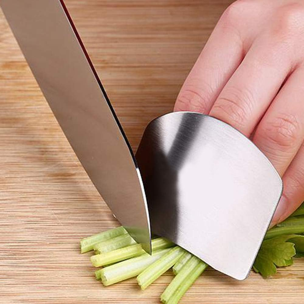 Sourceton Set of 5, Stainless Steel Finger Guard, Finger Guards for Cutting, Finger Guards for Cutting Vegetables, Stainless Steel Finger Guards for Cutting, Cutting Avoid Hurting image number 3