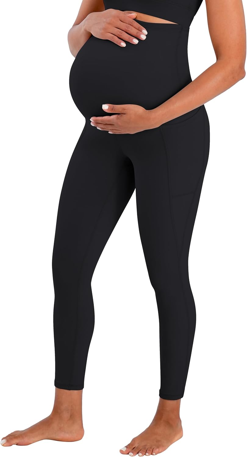 Sunvalix Maternity Leggings &ndash; Buttery Soft over the Belly Yoga Pants for Spring & Summer, Workout & Lounge image number 6