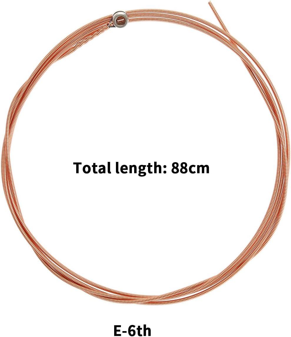 10Pcs E-6Th Guitar Strings Guitar Low E String 88Cm Acoustic Guitar String Folk Guitar String Resistant Rust Copper String Guitar String Replacements image number 6