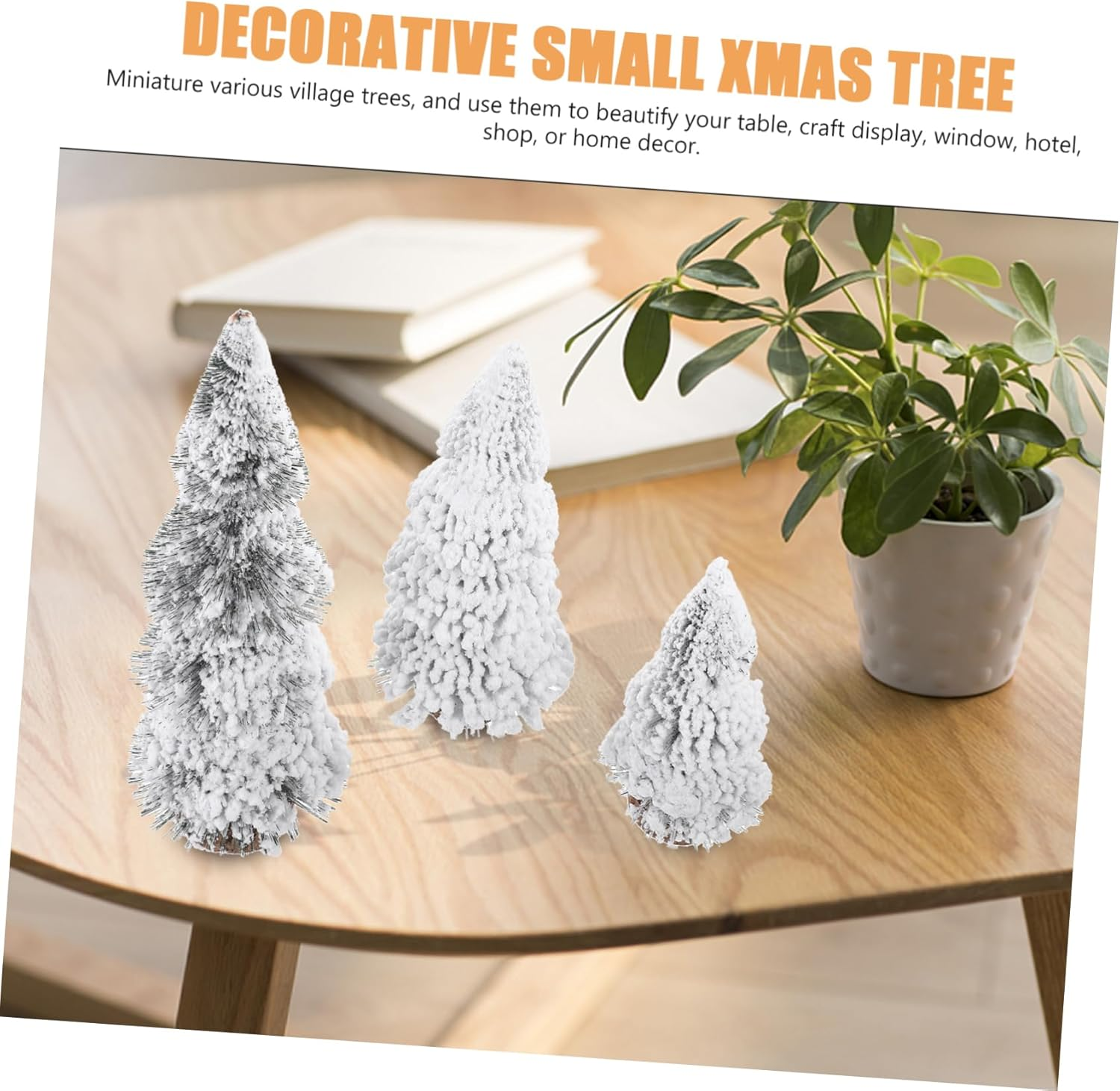 3Pcs Desktop Christmas Tree Ornaments Miniature Pine Trees for Tabletop Artificial Xmas as Home Holiday Decor for Christmas Ornaments and Party Decor
