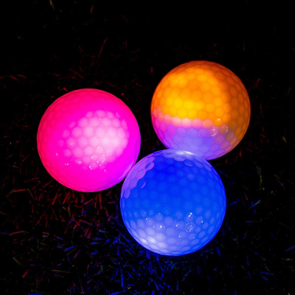 THIODOON Glow in the Dark Golf Balls Light up Led Golf Balls Night Golf Gift Sets for Men Kids Women