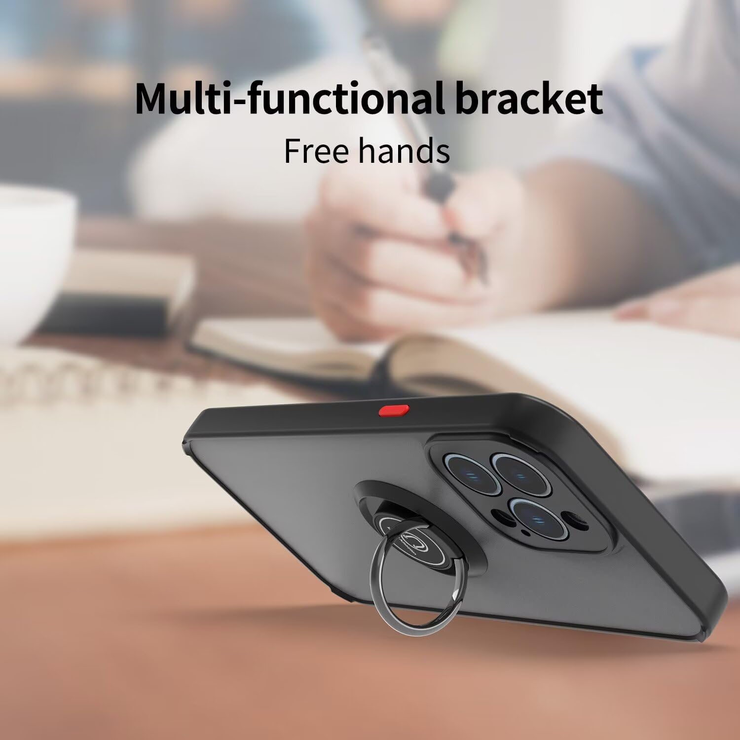 EASSGU Case for Oppo Reno14 F 5G / Oppo Reno14 FS 5G (6.7 Inches), Ring Stand Clear Protective Case, Shockproof, Drop-Resistant TPU Silicone Bumper Phone Case - Royal Blue image number 3