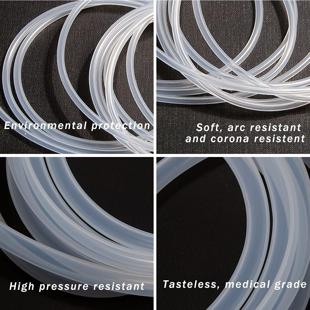 Quickun Pure Silicone Tubing, 6Mm ID X 8Mm OD High Temp Food Grade Tube Pure Silicone Hose Tube for Home Brewing, Beer Line, Kegerator, Wine Making, Aquaponics, Air Hose by Proper Pour (3.28 Ft) image number 4