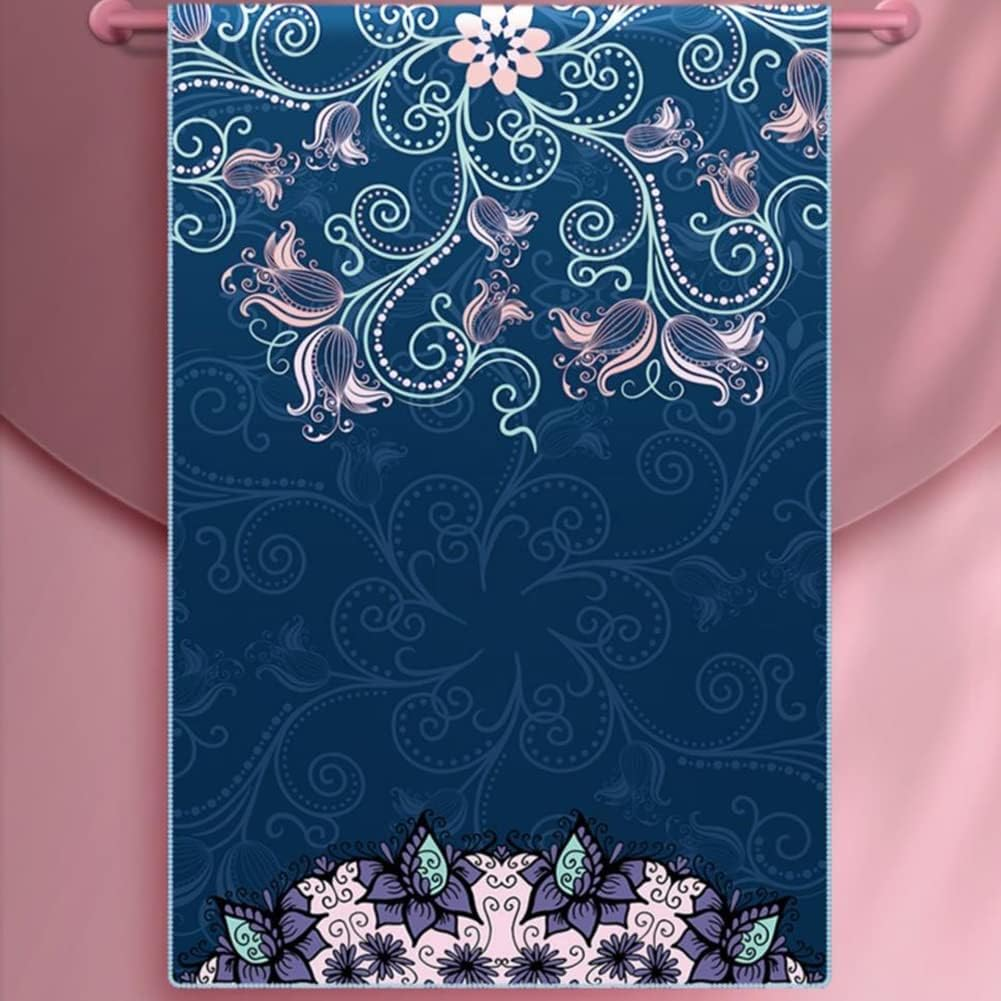 EXERCISE Large Yoga Towel74 L X 27.5" W Rubber Grip Dots Bottom Non Slip Yoga Mat Towel for Hot Yoga Pilates and Workout