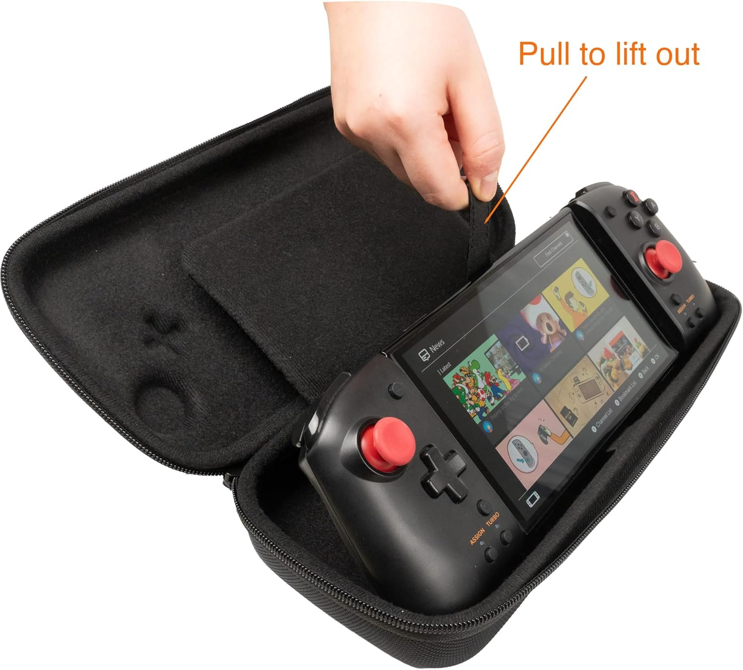 Butterfox Grip Carry Case for Hori Nintendo Switch Split Pad Pro Controller, Compatible with Nintendo Switch OLED Model image number 6