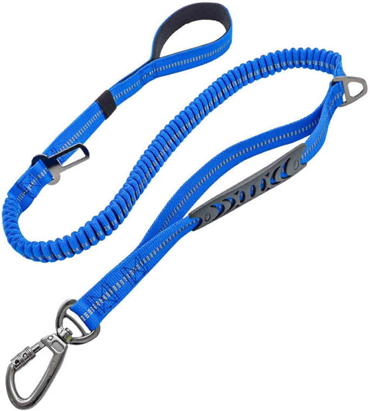 Rope Harnesses Dog Lead Dog Leads for Large Dogs for Medium Dogs Dog Leash Small Drawstring Hook and Loop Padded Double Handles Elasticity Reflective Strips 135CM (2.5X135Cm,Orange)