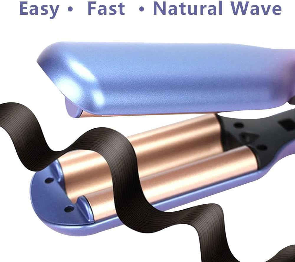 TOHUAN 16Mm 3 Barrels Hair Waver Curling Iron Wand Eggroll Adjustable Temperature Ceramic Wave Hair Curler Iron Curly Crimper Tools image number 5