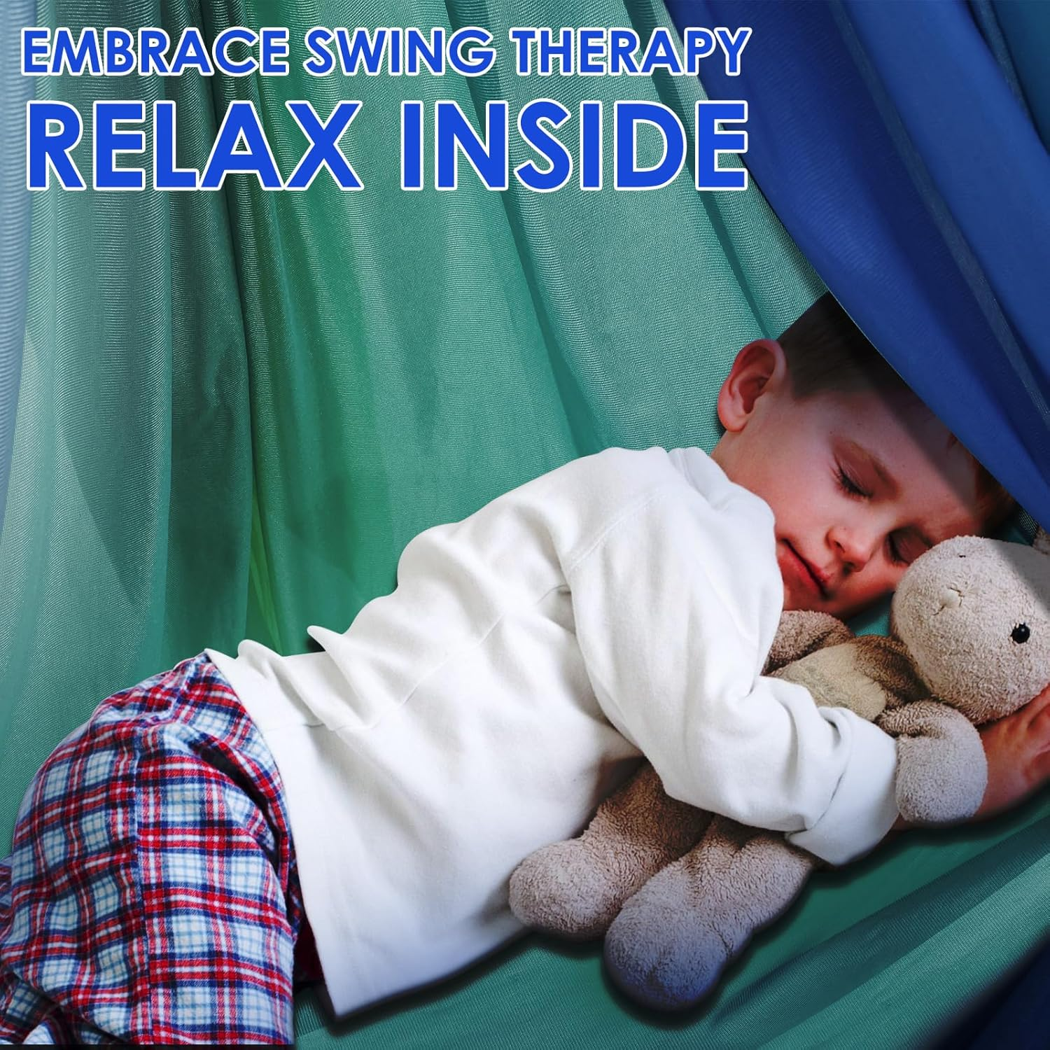 ZFLYCANP Sensory Swing, Cuddle Swing with 360&deg; Swivel Hanger Kit, Therapy for Child & Adult with Autism ADHD Aspergers Sensory Integration (Beauty of Youth)