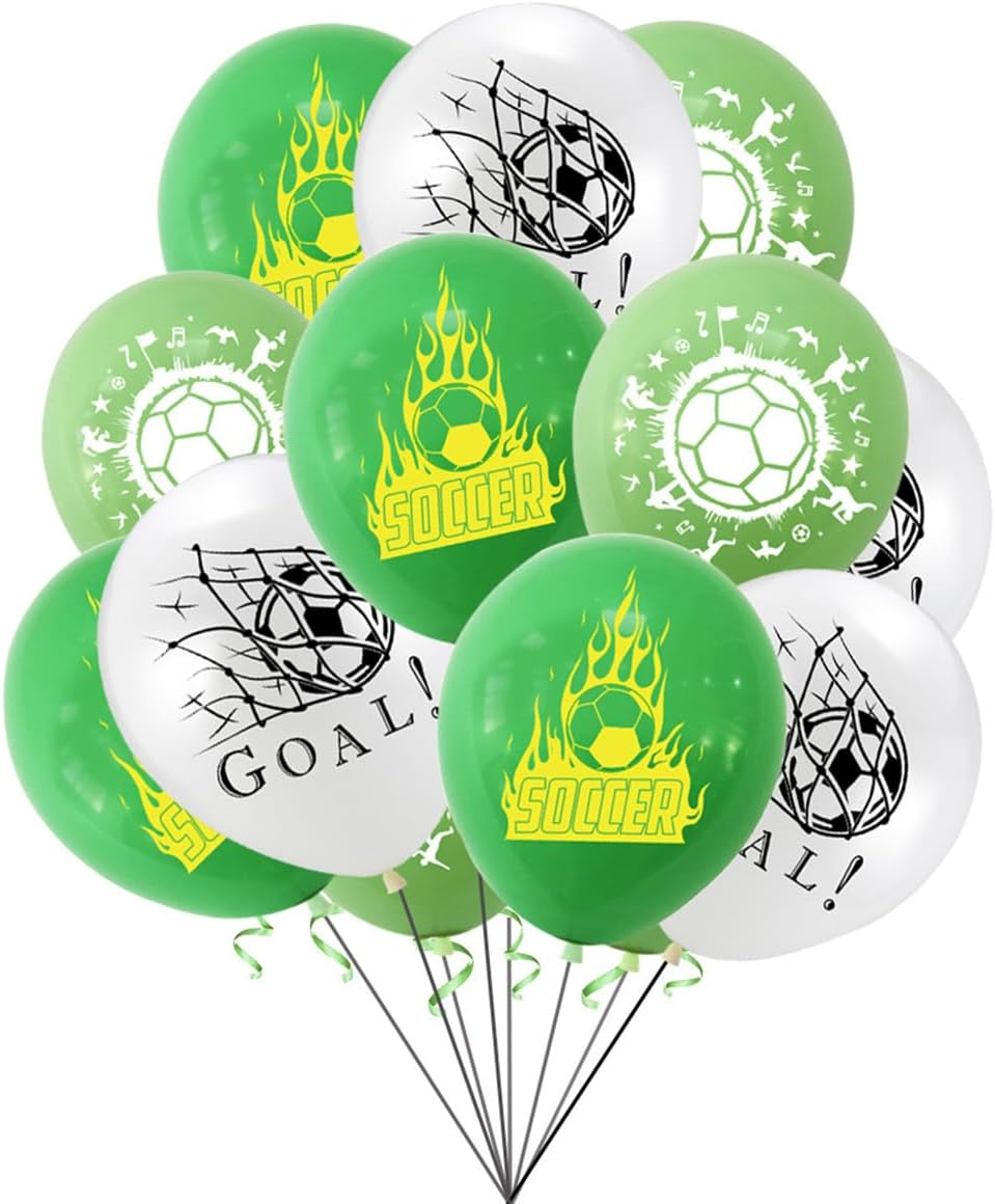 Soccer Balloons Birthday Decorations Party Supplies Soccer Happy Birthday Banner Soccer Latex Foil Balloons Cake Topper Cupcake Topper image number 3