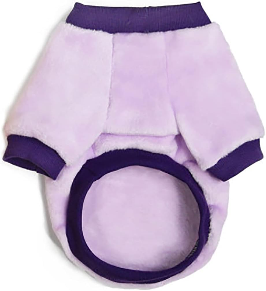 Dog Clothes Fleece Woolen Sweater Winter Warm Coat Fruit Pajamas for Small Medium Dog Cat Purple XXL image number 3