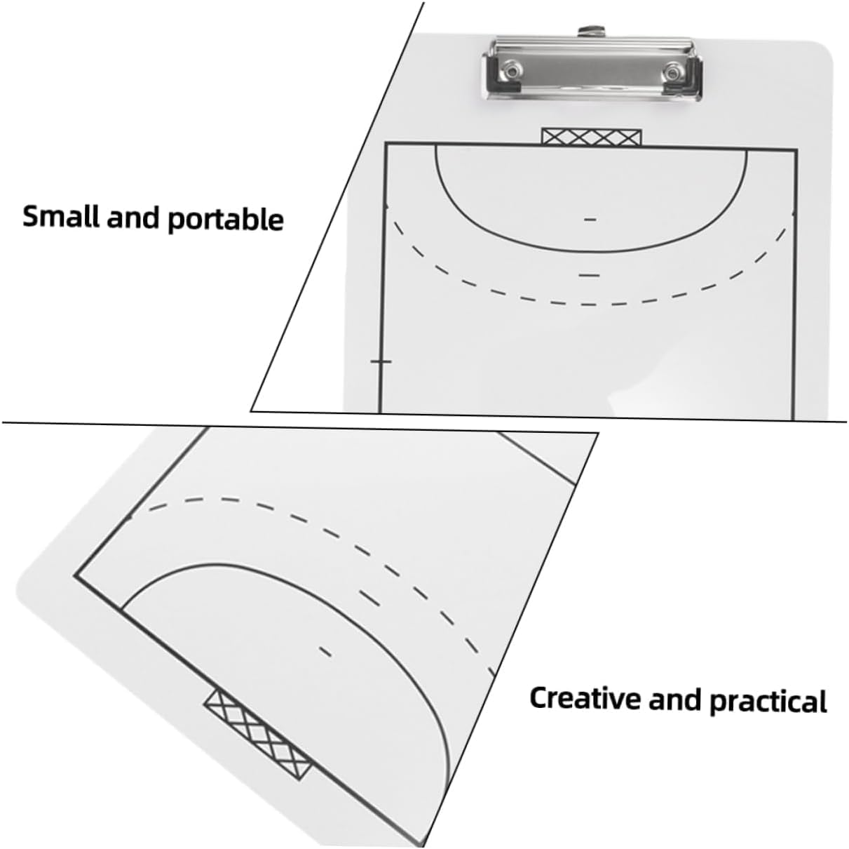 Double-Sided Dry Erase Coaches Clipboard, 1Pc Handball Coach Marker White Board,Dry Erase Clipboard Handball Board for Match Markers image number 1