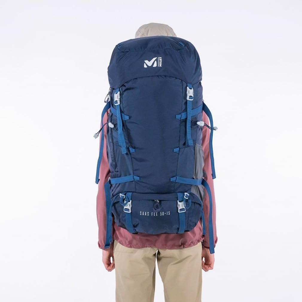Millet SAAS FEE 50+15 LD MIS0732 Women'S Mountain Climbing Backpack, Blue S (Back Length 16.9 Inches (43 Cm), Blue, S(背面長43Cm) image number 6